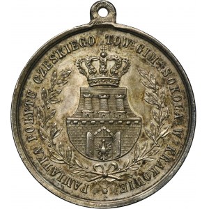 Medal Pamiątka Czeskiego Towarzystw Gimnastycznych Sokoła w Krakowie 1884 - RZADKI, SREBRO