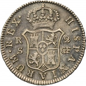 Spain, Carlos III, 2 Reales Sevilla 1780