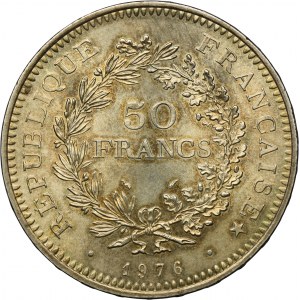 France, Fifth Republic, 50 Francs Paris 1976 - Hercules
