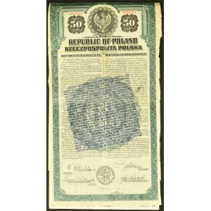 6% Pożyczka Dolarowa 1920, skonwertowana na 4,5%, obligacja $50