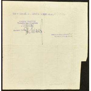 Bank of Cooperative Societies S.A., fractional slip of 60/100 shares,1929