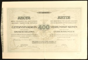 Land Bank for Galicia, Silesia and Bukovina Joint Stock Society, 400 crowns 1918
