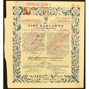 Bank Gospodarstwa Krajowego, 8%/5.5% mortgage bond 172 zloty, Issue I, Conversion 1938