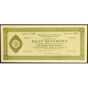 5% Tax Ticket, Series III - 5,000 mkp 1922
