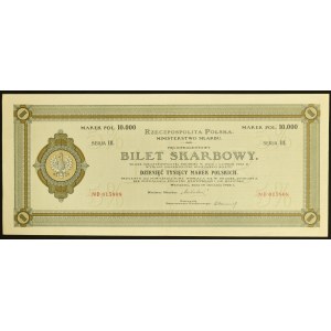 5% Tax Ticket, Series III - 10,000 mkp 1922