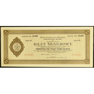 5% Bilet Skarbowy, Serja III - 25.000 mkp 1922