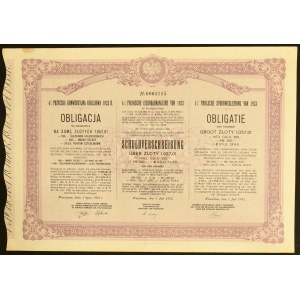 4% Railway Conversion Loan 1933, bond 1057.01 zl.