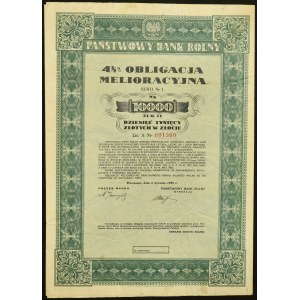 State Agricultural Bank, 4.5% land reclamation bond, PLN 10,000 1939