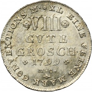 Germany, Principality of Braunschweig-Wolfenbüttel, Karl Wilhelm Ferdinand, 8 Gute Groschen Braunschweig 1799 MC
