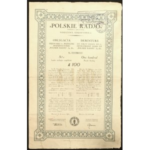 Polish Radio S.A., 8% investment loan, £100 bond - NON-NOTIFIED RARE.