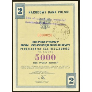 2-letni Depozytowy Bon Oszczędnościowy PKO, 5 000 zł