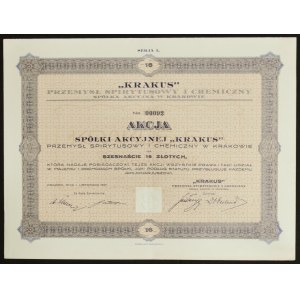 Krakus Spirits and Chemical Industry in Krakow S.A., 16 zlotys 1927
