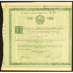 Żegluga Polska S.A., 140 marek 1.05.1921, Emisja III, Seria A