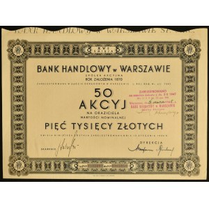 Bank Handlowy w Warszawie S.A., 50 x 100 zł, Emisja XVI - RZADKOŚĆ
