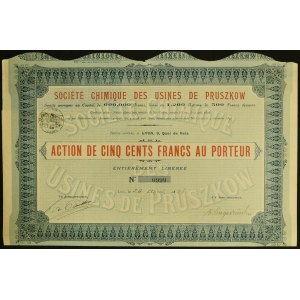 Société Chimique Des Usines De Pruszkow, 500 francs 1898
