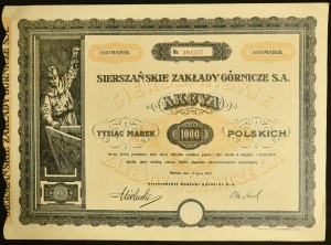 Sierszańskie Zakłady Górnicze S.A., 1,000 mkp