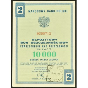 2-letni Depozytowy Bon Oszczędnościowy PKO, 10 000 zł