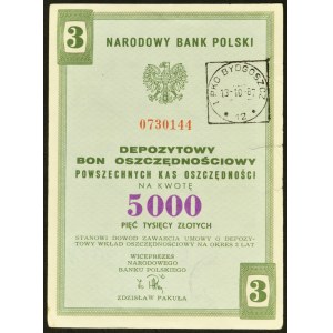 3-letni Depozytowy Bon Oszczędnościowy PKO, 5 000 zł