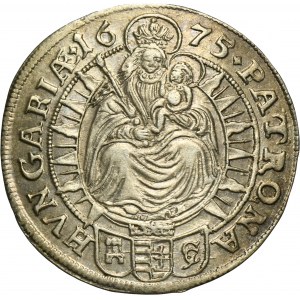 Węgry, Leopold I, 6 Krajcarów Pressburg 1675 GC