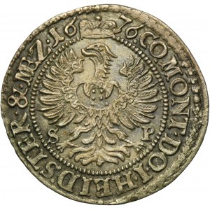 Silesia, Duchy of Oels, Silvius Friedrich, 3 Kreuzer Oels 1676 SP - RARE