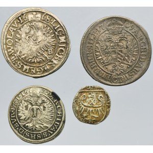 Set, Silesia, Habsburg rule, Heller, 1 Kreuzer and Kreuzer (4 pcs.)