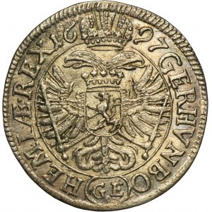 Austria, Leopold I, 3 Krajcary Praga 1697 GE