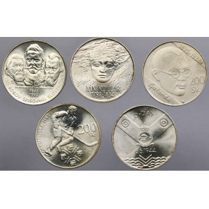 Set, Slovaquie, 200 couronnes (5 pièces)