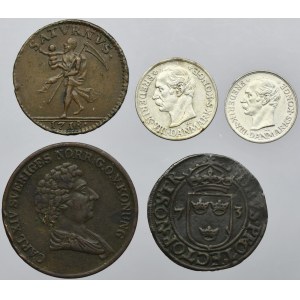 Set, Denmark and Sweden, Mix coins (5 pcs.)