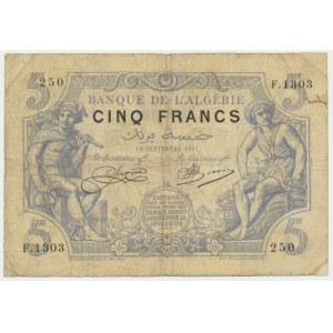 Algeria, 5 Francs 1917