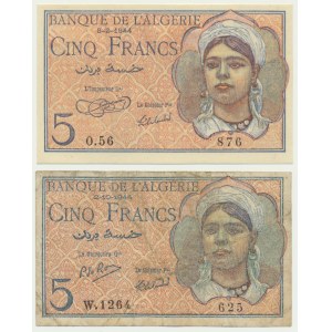 Algieria, 5 franków 1944 (2 szt.)