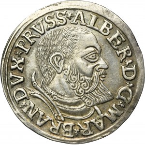 Duchy of Prussia, Albrecht Hohenzollern, 3 Groschen Königsberg 1539