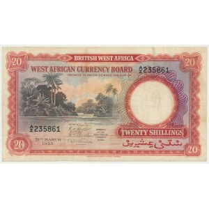 British West Africa, 20 Shillings 1953
