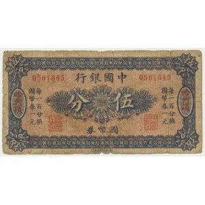 China, Harbin, 5 Fen (1918) - rare