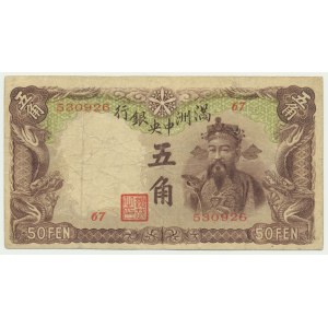 China, Manchukuo, 50 Fen = Jiao (1935)