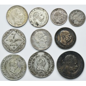 Set, Austria and Hungary, Franz II and Franz Joseph I, Mix coins (10 pcs.)