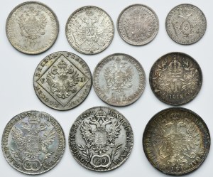 Set, Austria and Hungary, Franz II and Franz Joseph I, Mix coins (10 pcs.)