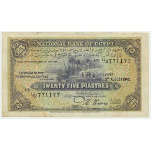 Égypte, 25 piastr 1942 - Nixon -.