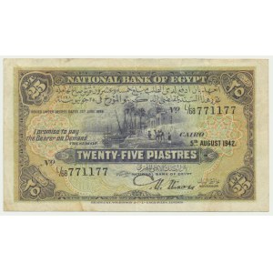 Egypt, 25 Piastres 1942 - Nixon -