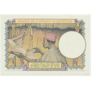 Francja, Francuska Afryka Zachodnia, 5 franków 1939