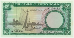 Gambia, 10 šilingov (1965-1970)