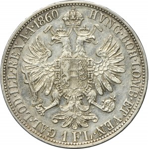 Austria, Franz Joseph I, 1 Floren Wien 1860 A