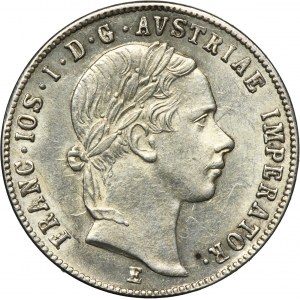 Austria, Franciszek Józef I, 20 Krajcarów Karlsburg 1854 E - EFEKT DUCHA