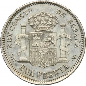 Spain, Alfonso XIII, 1 Peseta Marid 1904