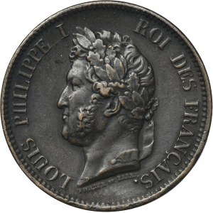 Francja, Ludwik Filip I, 5 Centimes Paryż 1844 A