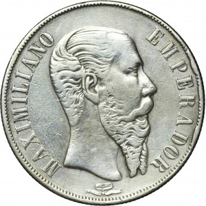 Mexico, Maximilian I, 1 Peso Mexico 1866 M
