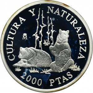 Hiszpania, Juan Carlos, 2.000 Peset Madryt 1996 - Niedźwiedzie