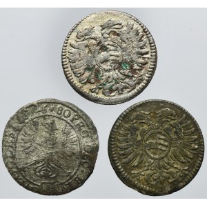 Set, Silesia, Habsburg rule, 1 Kreuzer and Gröschel (3 pcs.)