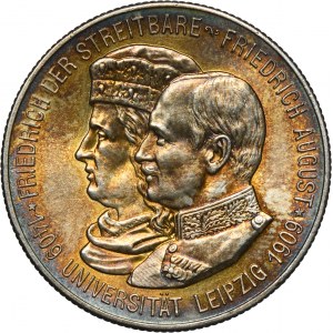 Germany, Saxony, Friedrich August III, 2 Mark Muldenhütten 1909