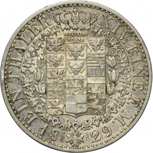 Allemagne, Royaume de Prusse, Frédéric Guillaume III, Thaler Berlin 1829 A