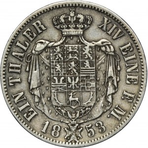 Germany, Duchy of Braunschweig-Lüneburg, Wilhelm, Thaler Hannover 1853 B - RARE